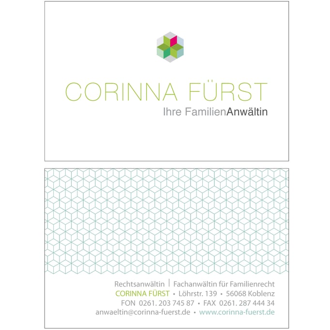 VISITENKARTE einer Familienanwältin | Koblenz