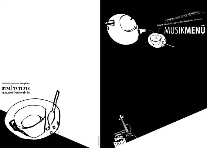 "Musikmenu" - Programmheft | Fräulein Gerdas virtuose SwingBand