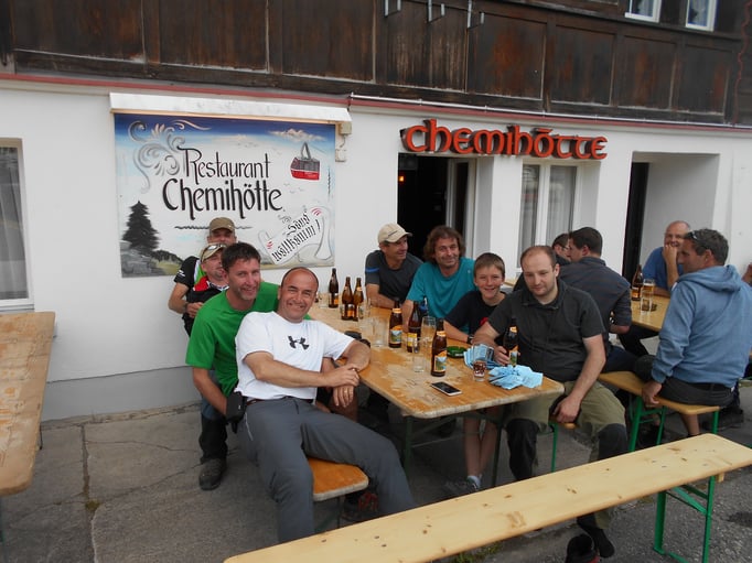 Noch ein Schlummertrunk vor der Chemihötte ..... bis zum nächsten Mal