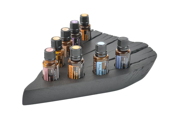 Mooreichenholz Aufsteller/Display für 8 Fl. dōTERRA oil Nr.1