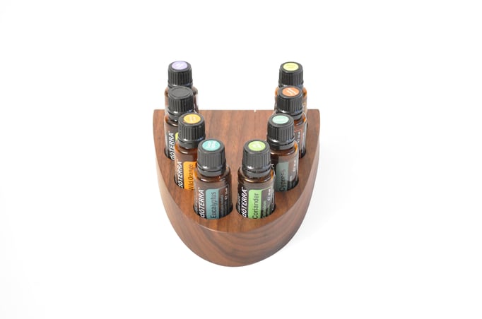 Walnussholz Aufsteller/Display für 8 Fl. dōTERRA oil Nr.4