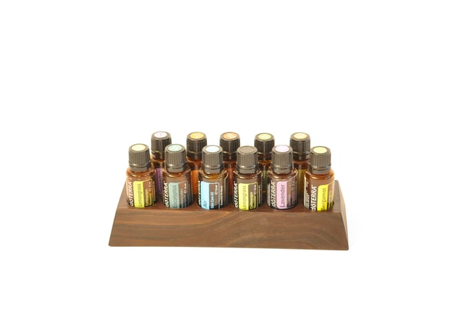 Mooreichenholz Aufsteller/Display für 11 Fl. dōTERRA Nr.12