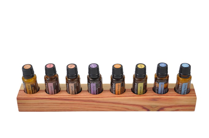 Rosenholz Aufsteller/Display für 8 Fl. dōTERRA oil Nr.3