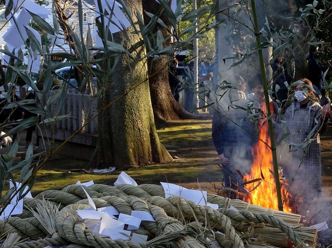 2020/01 お焚きあげ（碑文谷八幡） by @&@