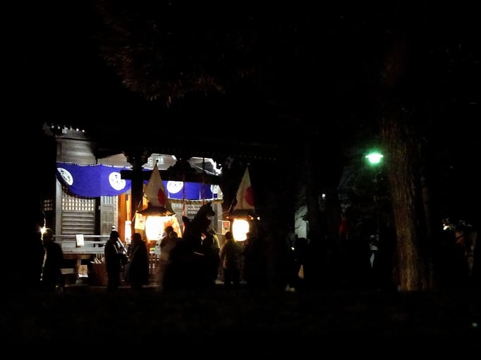 2020/01 深夜の初詣（十日森神社）　by @&@