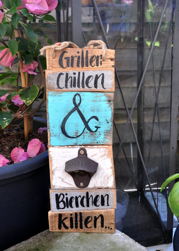 Nr. 1    WFL Grillen Chillen & Bierchen killen   ca. 12/34cm  Fr. 48.- auf Bestellung