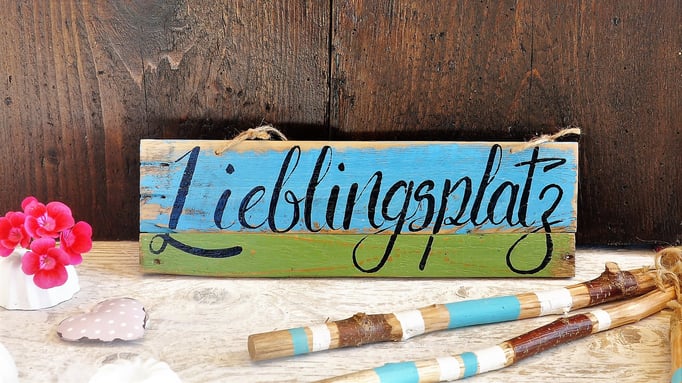 Lieblingsplatz  Nr. 1   ca. 38cm/12cm  Fr. 36.- auf Bestellung