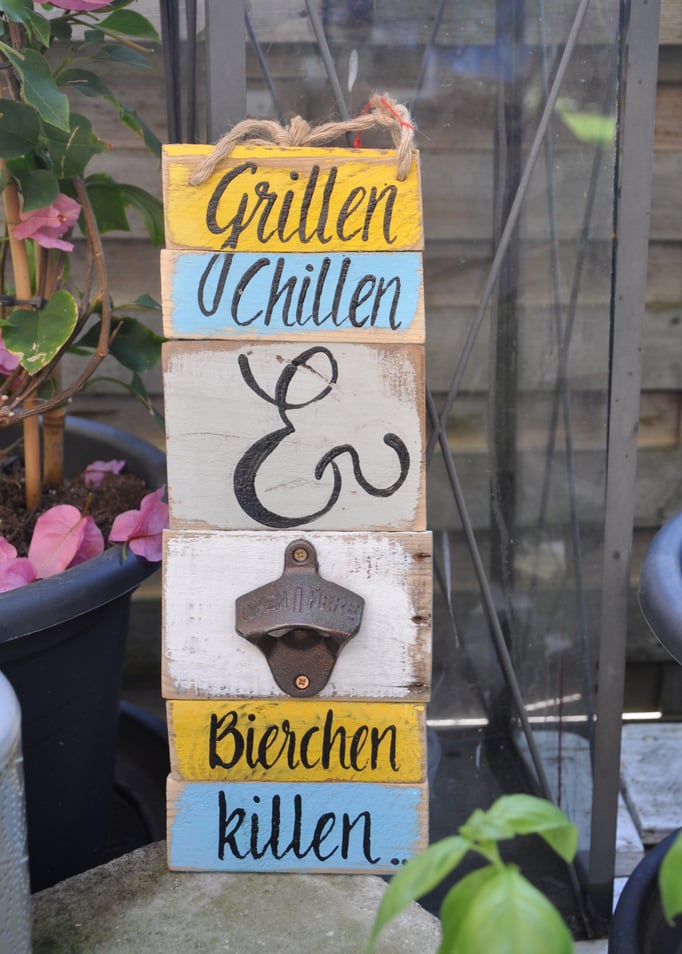 Nr.  2    WFL Grillen Chillen & Bierchen killen   ca. 12/34cm  Fr. 48.- 