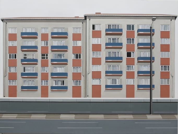'Army Barracks' 160 x 200 cm oil on canvas, 2006.