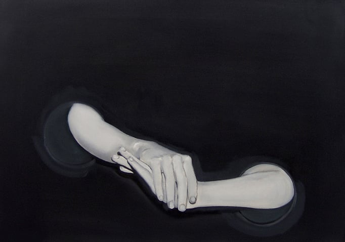 'Corinna's Box' 70x110 cm pencil and oil on canvas, 2005