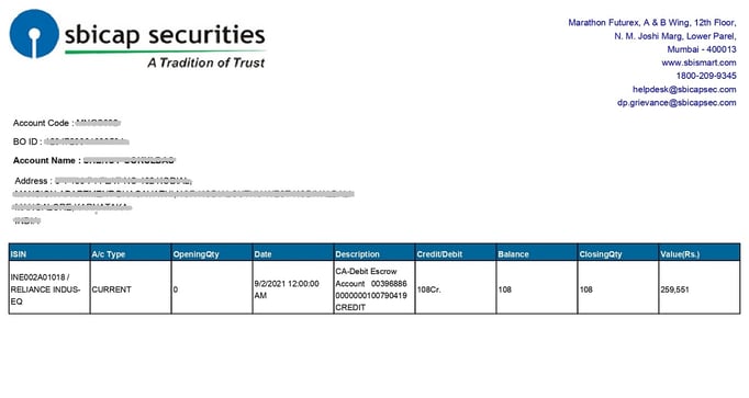 Recovery of shares from company "Suspense Account"
