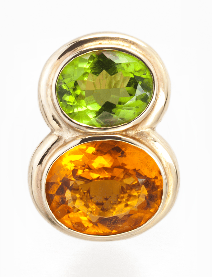  Odessa mit fac. Peridot une Citrin, GG 585 € 2.120,00