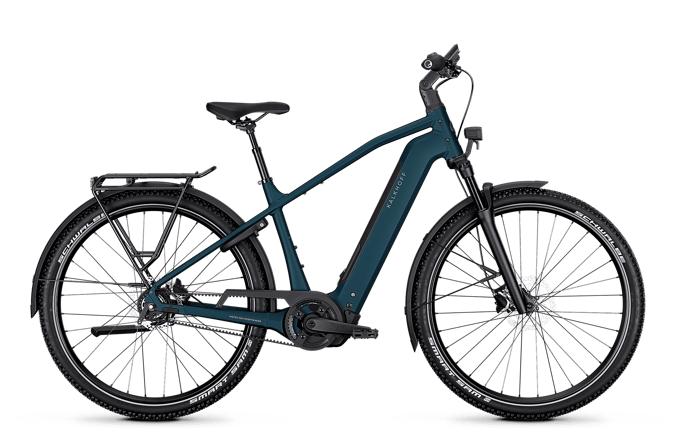 Entice 3 – Für perfekte Momente auf jedem Terrain: Das Allroad-Modell kombiniert Vielseitigkeit und Kraft: mit 100 mm Federgabel, pannensicherer Bereifung, hydraulischen Scheibenbremsen und leistungsstarken Akkus. ©Kalkhoff