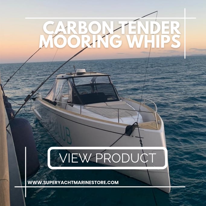 Carbon Tender Mooring Whips www.superyachtmarinestore.com