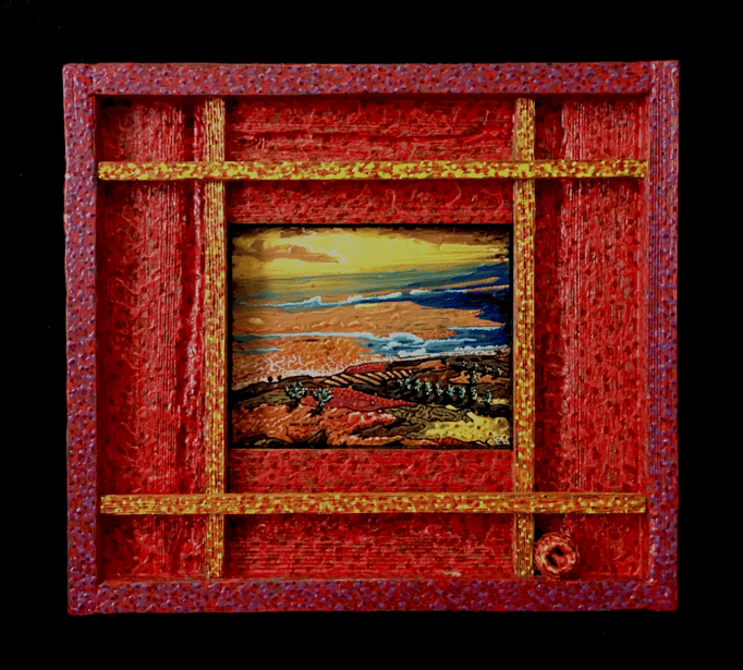 43)  SLOW WIND, acrylic on wood panel, 13”x 14.5”, 2022      