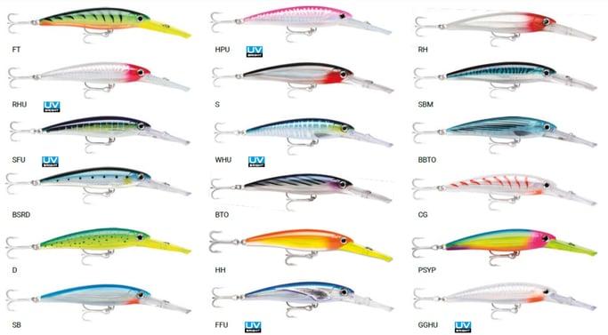Rapala X-Rap Magnum Color Chart 1
