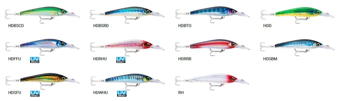 Rapala X-Rap Magnum Xtreme Color Chart