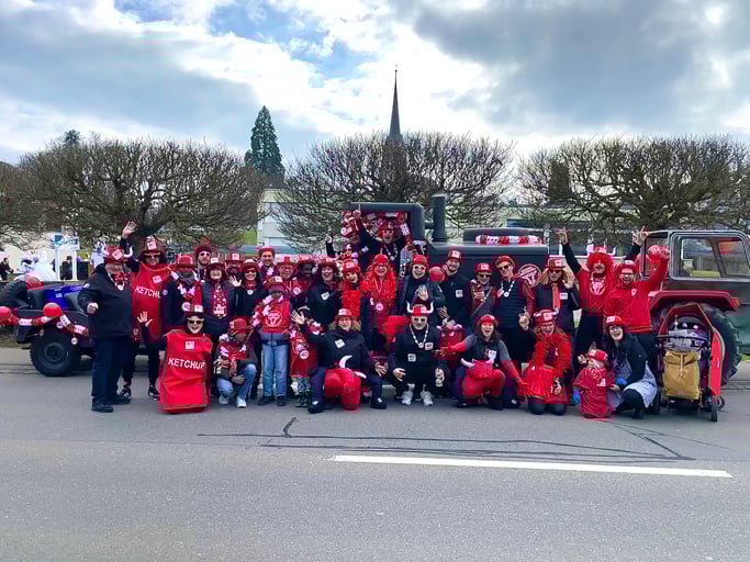 Ochsen-Team an der Altnauer Fasnacht