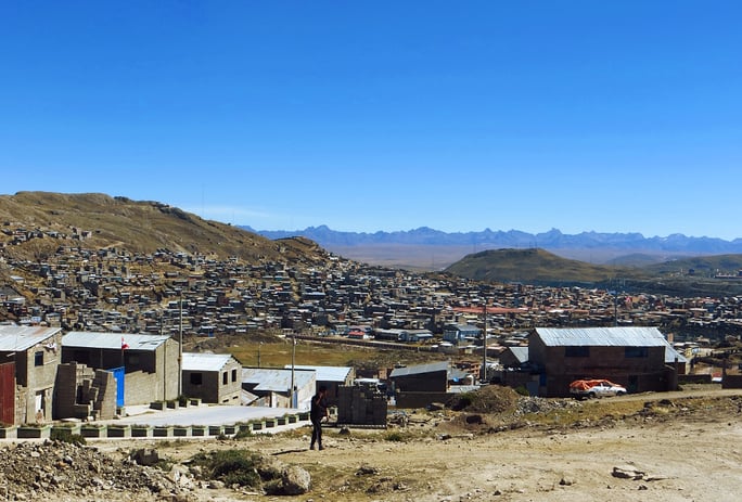 Cerro de Pasco, eine der höchstgelegenen Städte der Welt.