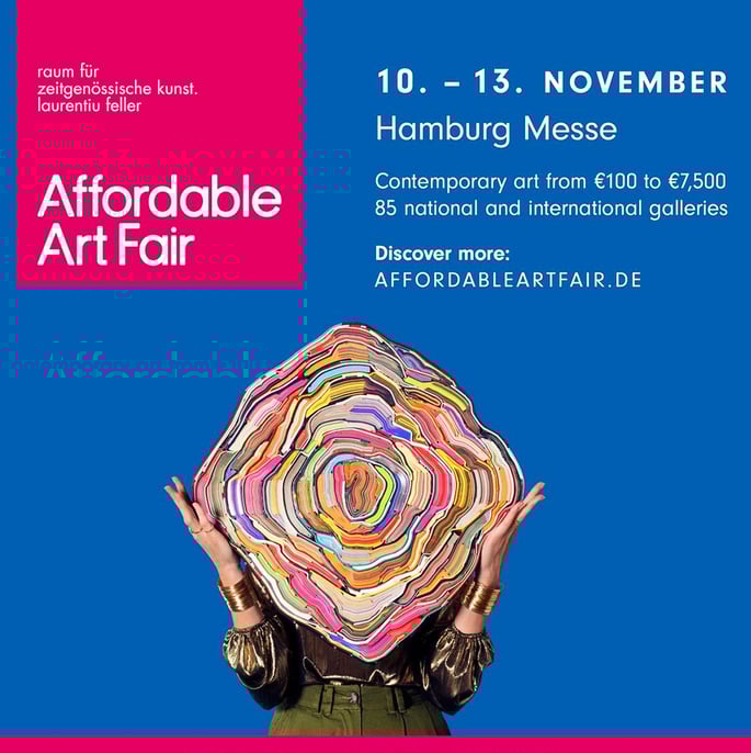 raum für zeitgenössische kunst laurentiu feller auf der Affordable Art Fair 2022 in Hamburg