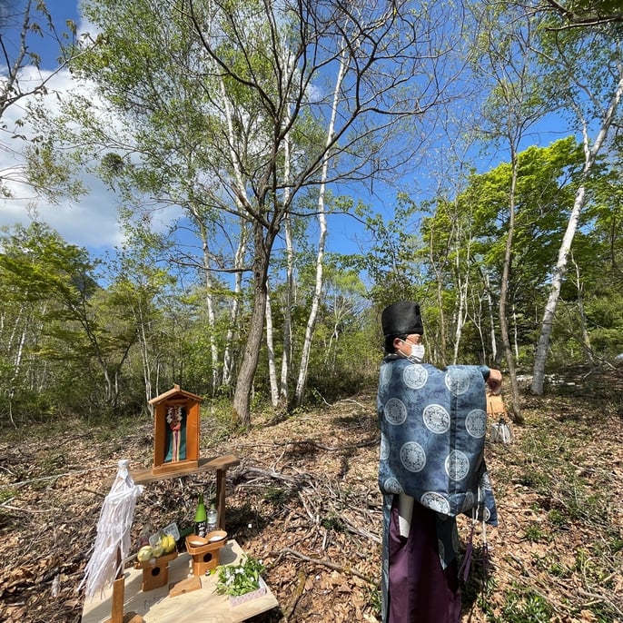 長野県　松本市　長野市　飯綱高原　建築設計事務所　建築家　news設計室　丸山和男　別荘設計　飯綱山荘Ⅱ　設計監理　地鎮祭