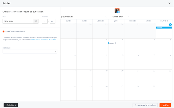 Planifier une publication sur Agorapulse 