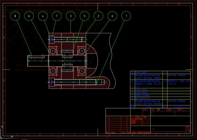 CADCIL AutoCAD Mechanical　図面レイアウト