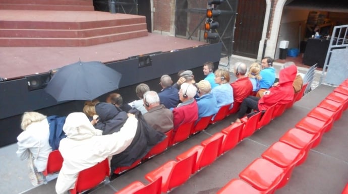 Photo des spectateurs avant le spectacle Evita