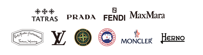 タトラス、マックスマーラー、モンクレール、水沢ダウン、HERNO、カナディアングース、ウールリッチ、ストーンアイランド など   