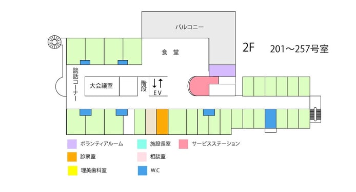 施設見取り図　2階