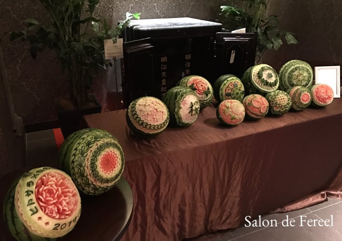 カービング　スイカ　教室　フルーツ　彫刻　大阪　オーダー　習い事