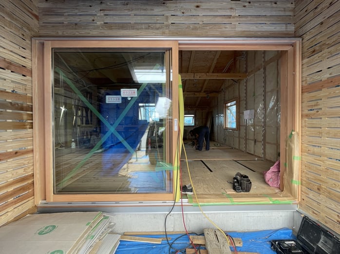 長野県　松本市　安曇野市　建築設計事務所　建築家　news設計室　丸山和男　住宅設計　設計監理　島内の家Ⅲ　長期優良住宅　瑕疵担保保証　木製断熱サッシュ