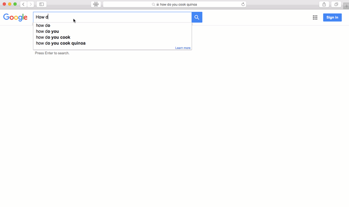 検索キーワード：google検索画面