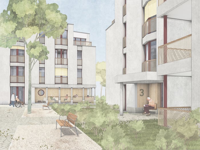 Allmendhof Neubau Aussen Platz