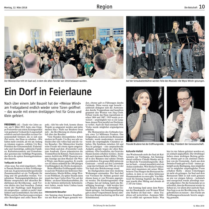 Die Botschaft, 12. März 2018