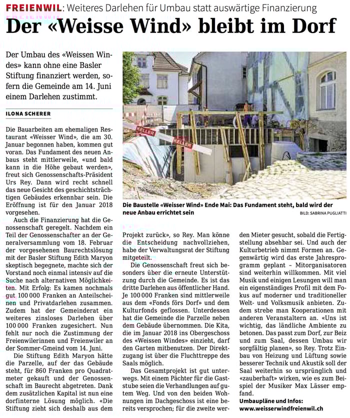 Rundschau, 8. Juni 2017