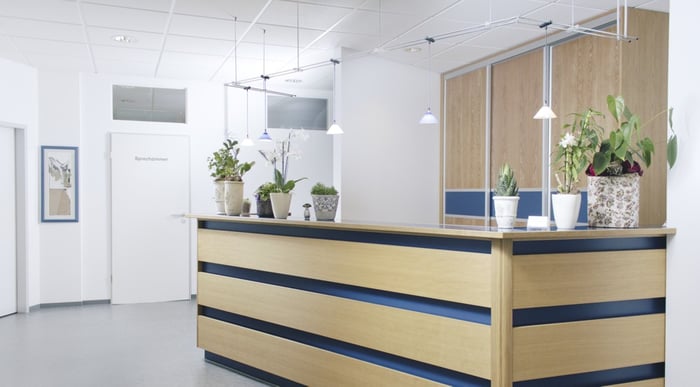 Empfang der Praxis Hentschel Carl-Bertelsmann Str. 69 in Gütersloh