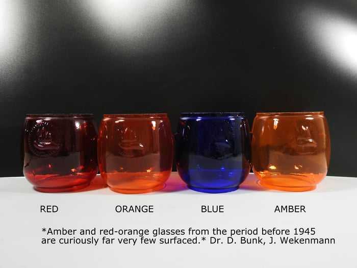 FEUERHAND Nr. 260/280 Colored glass globes including very rare Orange and Amber globes