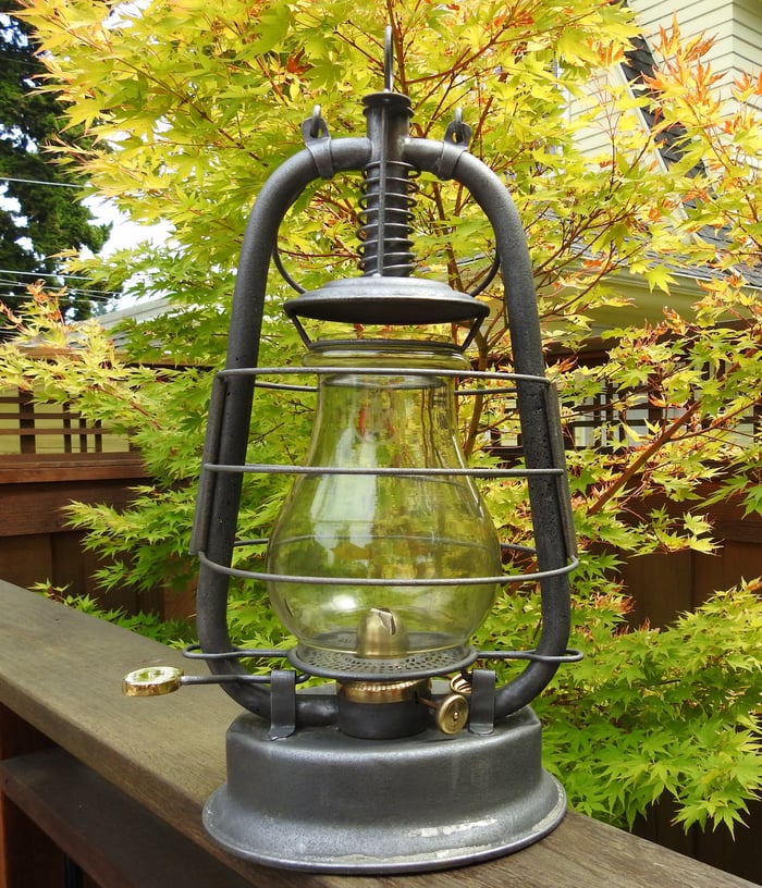 ALBERT FRANK 'KAISER' LANTERN WITH KAISER GLOBE