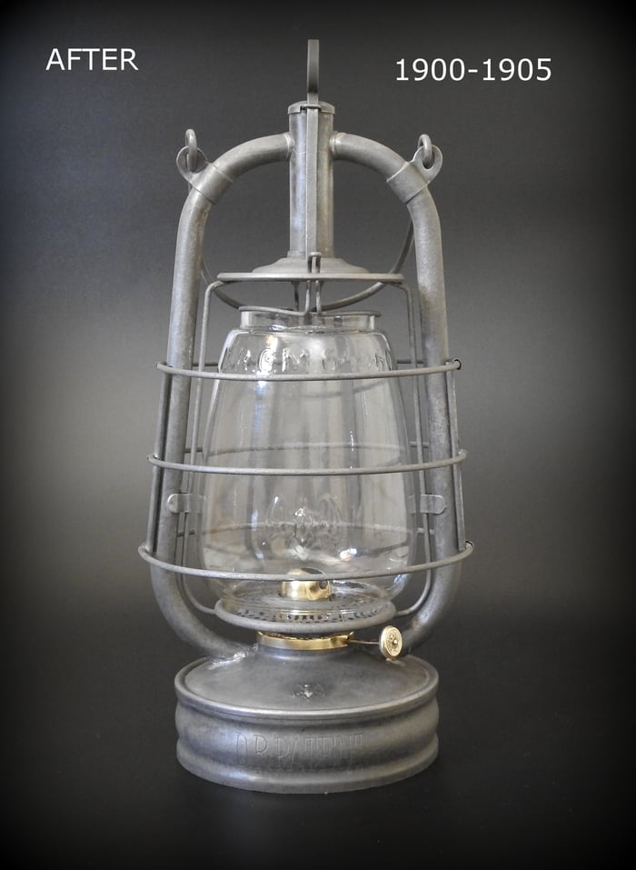 FR. STÜBGEN & CO. ERFURT  - D.R. PATENT FLEDERMAUS BAT KEROSENE LANTERN. DRGM 64960 RARE BAT GLOBE