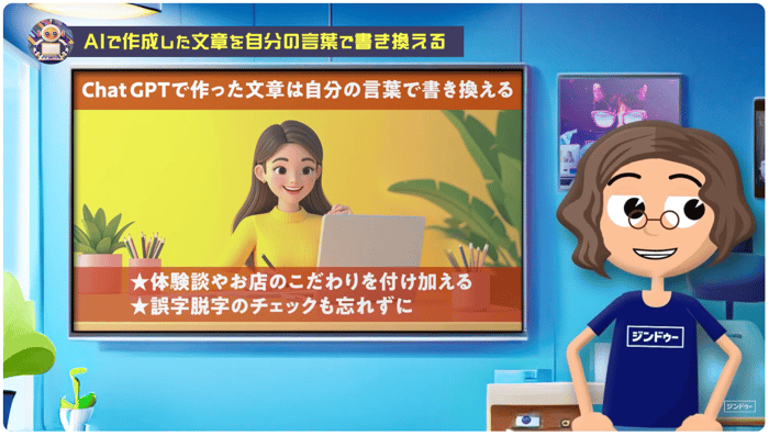 ChatGPTで作った文章は自分の言葉で書き換える