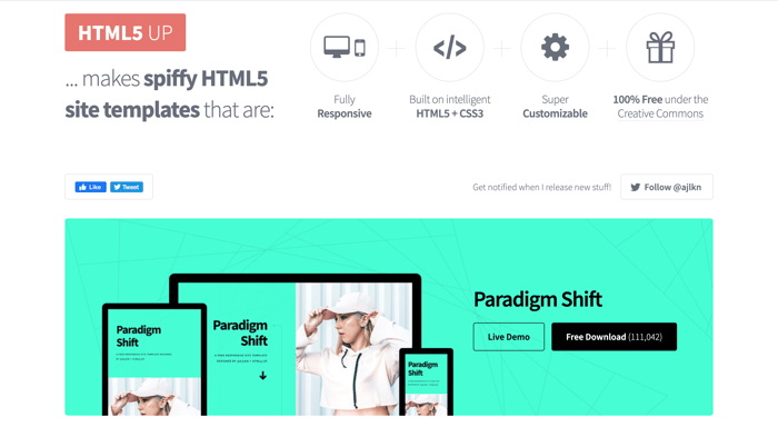 HTML5 UPホームページの参考画像