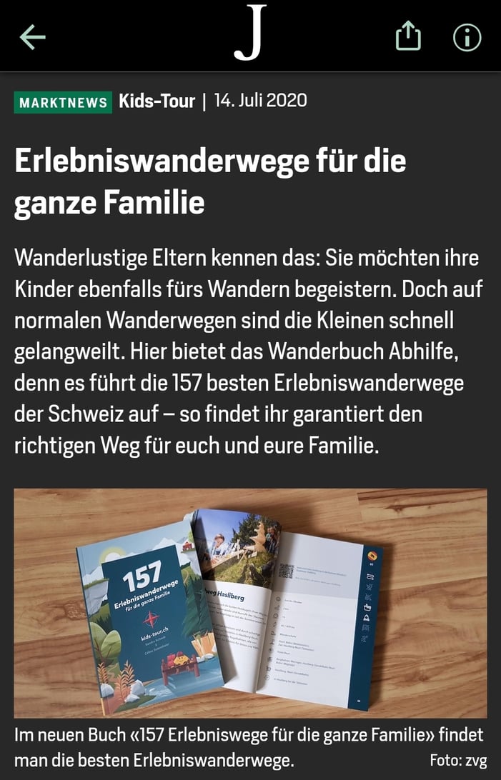Zum Weiterlesen den Artikel antippen