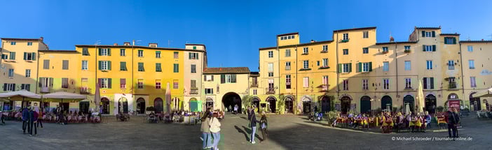 Mit dem Reisemobil in Lucca in der Toskana