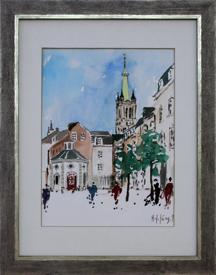 "Roskapelle mit St. Jakob" (Aquarell), 30 cm x 40 cm