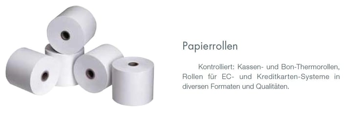 Kassenrollen und EC-Cash-Rollen weiß
