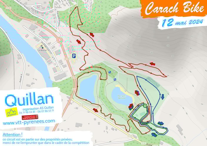 Carach Bike 2024 - carte des parcours