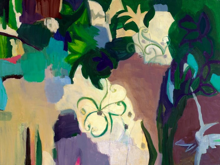 Verweilen - 60x80cm Mischtechnik auf Leinwand