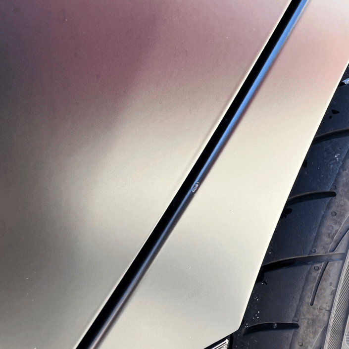 ホンダ　シビック　プロテクションフィルム施工　マットブラック　リアフェンダー