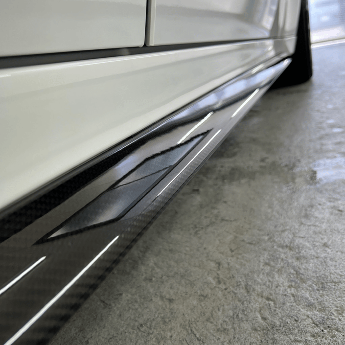 ベンツ　C63Sステーションワゴン　Eパフォーマンス　プロテクションフィルム施工　カーボンエクステリア